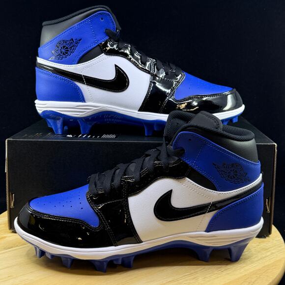 Nike Men\'s Size 9.5 Jordan 1 Mid TD (FJ6805 401)Game Royal/Black Football Cleat main image 10